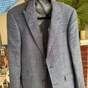 Egara Blue Plaid Sport Coat Blazer